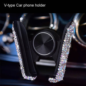 Diamond Crystal Car Phone Holder