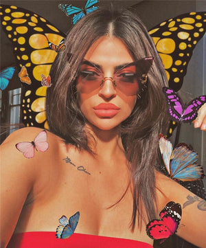 Butterfly Rimless Sunglasses