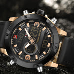 NAVIFORCE Digital Leather Military Watches