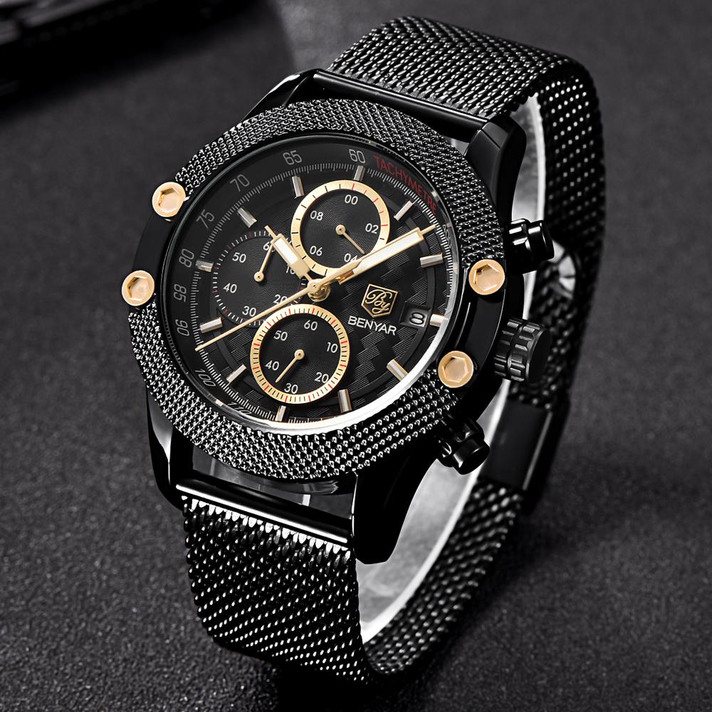 Carbon Benyar Chronograph Watches-Classica Store