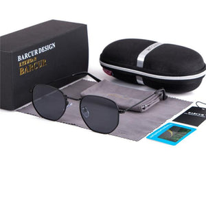 Retro Hexagon Steampunk Sunglasses-Classica Store