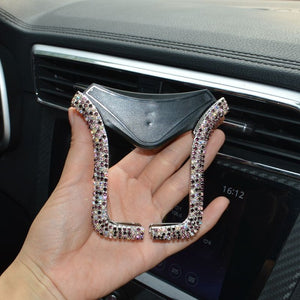 Universal Car Phone Holder with Bling Crystal Rhinestone